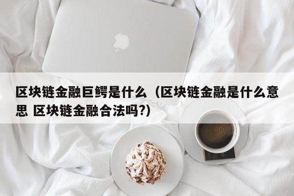 区块链金融巨鳄是什么(区块链金融骗局是什么意思)