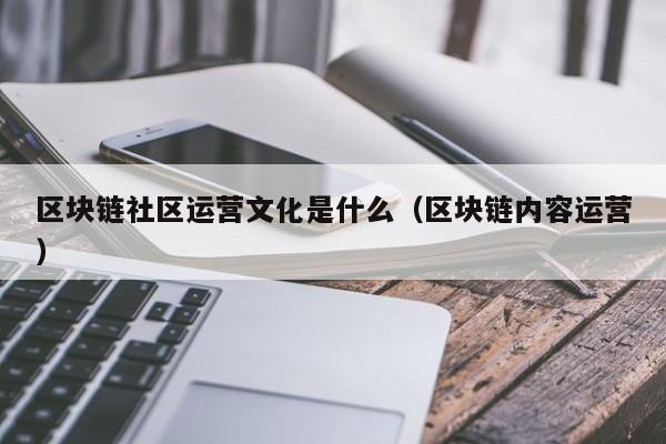 区块链社区运营文化是什么(区块链的社区治理)