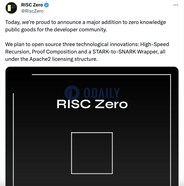 零知识证明基础设施公司Risc Zero计划开源高速递归、证明组合等三项技术