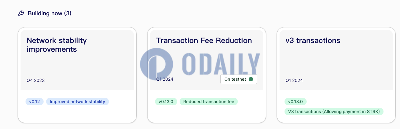 Starknet 2024年路线图：将于Q1在V0.13.0测试网上减少交易费